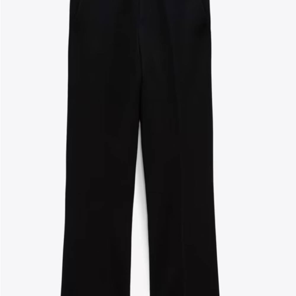 Zara Black Flare Trouser Suit Pants Size XL - Picture 9 of 9